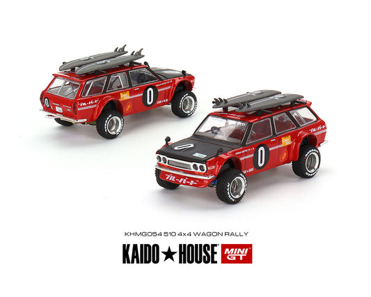 MiniGT X Kaido House 1:64 Datsun 510 Wagon Kaido GT Surf Safari RS V2 – Red