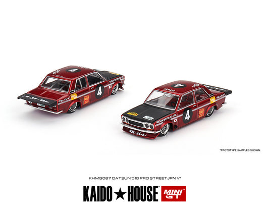 MiniGT X Kaido House 1:64 Datsun 510 Pro Street JPN V1 - Red