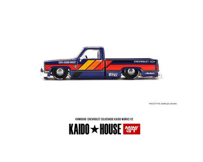 MiniGT X Kaido House 1:64 Chevrolet Silverado KAIDO WORKS V2 - Blue