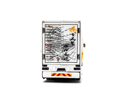 GCD 1:64 Liberty Walk LB-Trucks Mitsubishi Fuso Super Great Transporter Sphere – White