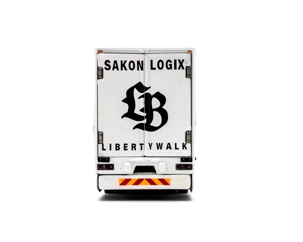 GCD 1:64 Liberty Walk LB-Trucks Mitsubishi Fuso Super Great Transporter Sakon Logix – White