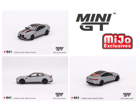 MiniGT 1:64 BMW M4 CSL Frozen Brooklyn Grey Metallic - MiJo Exclusive #641