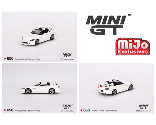 MiniGT 1:64 Honda S2000 (AP2) CR Grand Prix White - MiJo Exclusive #656