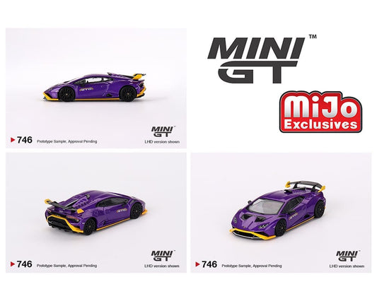 MiniGT 1:64 Lamborghini Huracán STO – Viola Pasifae – Mijo Exclusive #746