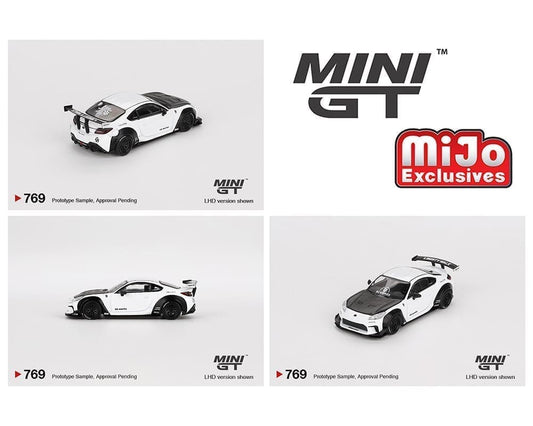 MiniGT 1:64 Toyota GR86 LB Nation – White - MiJo Exclusive #769