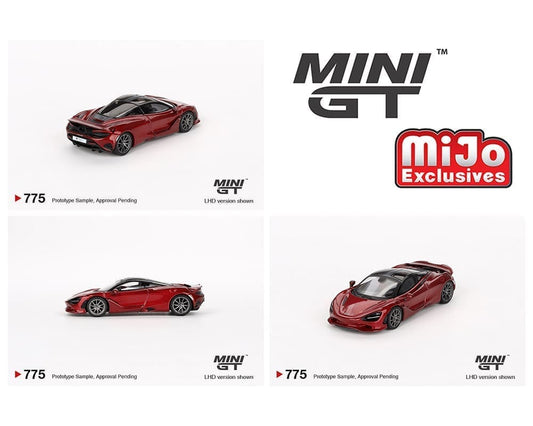 MiniGT 1:64 McLaren 750S – Amaranth Red - MiJo Exclusive #775