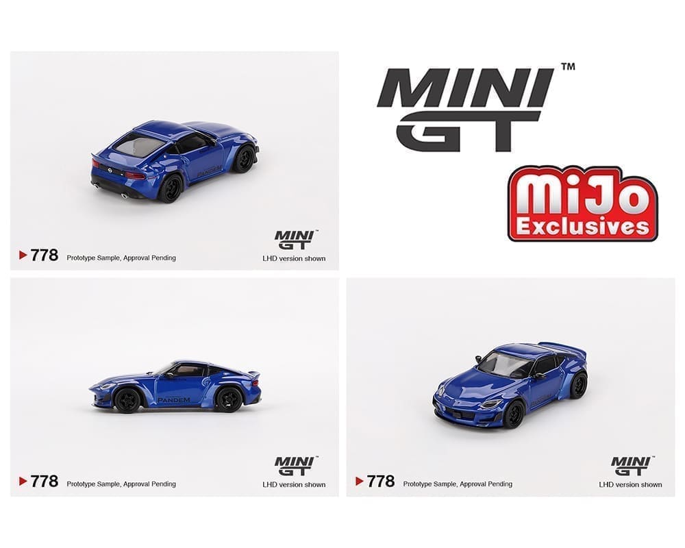 MiniGT 1:64 Nissan Z Pandem – Seiran Blue – MiJo Exclusive #778