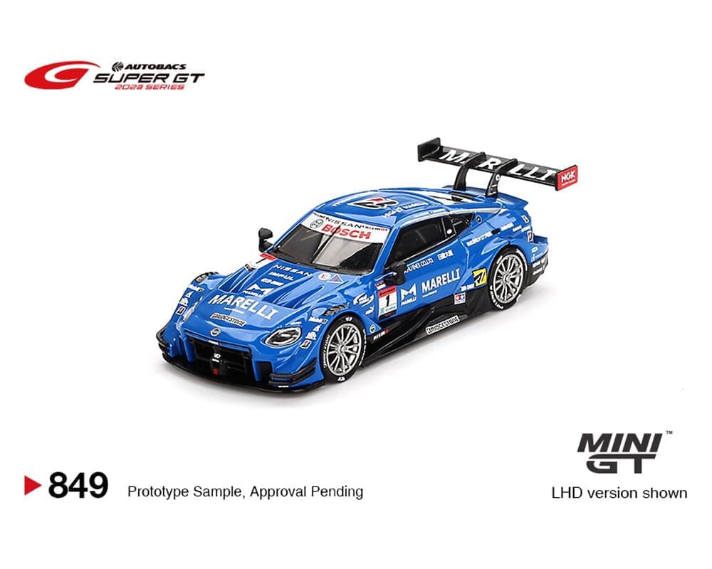 MiniGT 1:64 Japan Exclusive Nissan Z GT500 #1 “MARELLI IMPUL Z” TEAM IMPUL 2023 SUPER GT Series #849