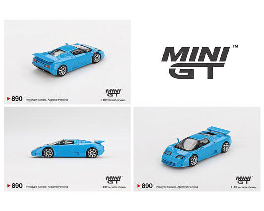 MiniGT 1:64 Bugatti EB110 Super Sport – Blue #890