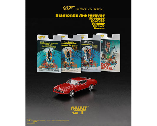MiniGT 1:64 Ford Mustang Mach 1 James Bond 007 ” Diamonds Are Forever ” – English Packaging – Limited Edition #905