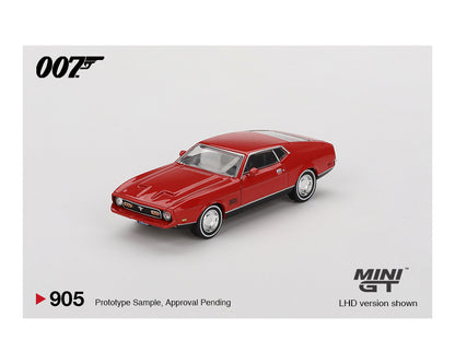 MiniGT 1:64 Ford Mustang Mach 1 James Bond 007 ” Diamonds Are Forever ” – English Packaging – Limited Edition #905