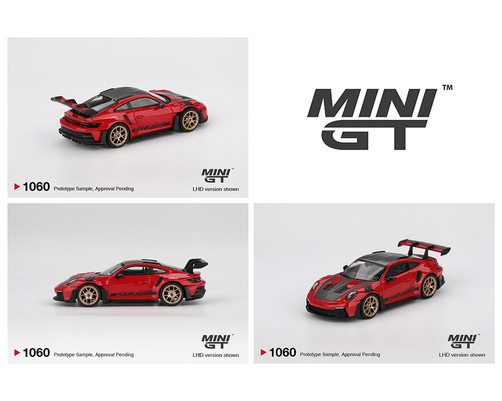 **LIMIT 2** MiniGT 1:64 Porsche 911 (992) GT3 RS Weissach Package – Guards Red #1060