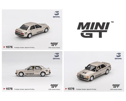 **LIMIT 1** MiniGT 1:64 Mercedes-Benz 190 E 2.3-16 #11 Ayrton Senna 1984 Nürburgring Race of Champions w/ Figure #1076
