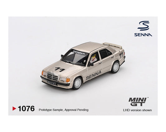**LIMIT 1** MiniGT 1:64 Mercedes-Benz 190 E 2.3-16 #11 Ayrton Senna 1984 Nürburgring Race of Champions w/ Figure #1076
