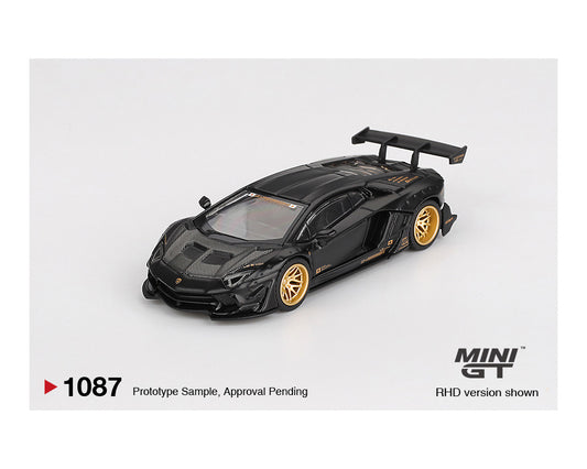 MiniGT 1:64 LB-WORKS Lamborghini Aventador Limited Edition – Matte Black #1087