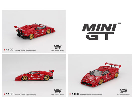 **LIMIT 2** MiniGT 1:64 Lamborghini Countach LB-WORKS – Red #1100