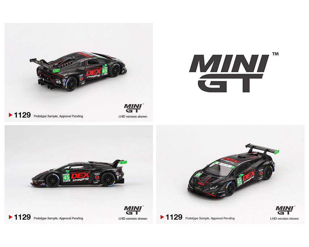 **LIMIT 2** MiniGT 1:64 Lamborghini Huracán GT3 EVO2 #45 No.45 DEX Imaging 2024 IMSA Daytona 24 Hrs #1129