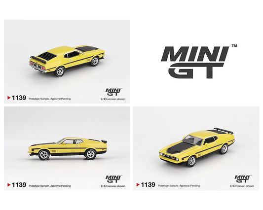 MiniGT 1:64 Ford Mustang Mach1 – Grabber Yellow #1139