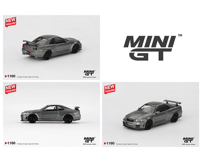 MiniGT 1:64 Nissan Skyline GT-R Dark Metal Gray (NISMO BNR34 CRS Version) #1160