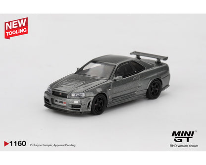 MiniGT 1:64 Nissan Skyline GT-R Dark Metal Gray (NISMO BNR34 CRS Version) #1160