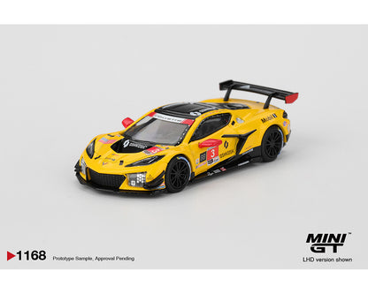 MiniGT 1:64 Chevrolet Corvette Z06 GT3.R #3 Corvette Racing by Pratt Miller Motorsports 2025 IMSA Daytona 24 Hrs #1168