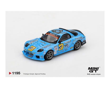 MiniGT 1:64 Mazda RX-7 RE-Amemiya 2025 D1GP – Blue #1195