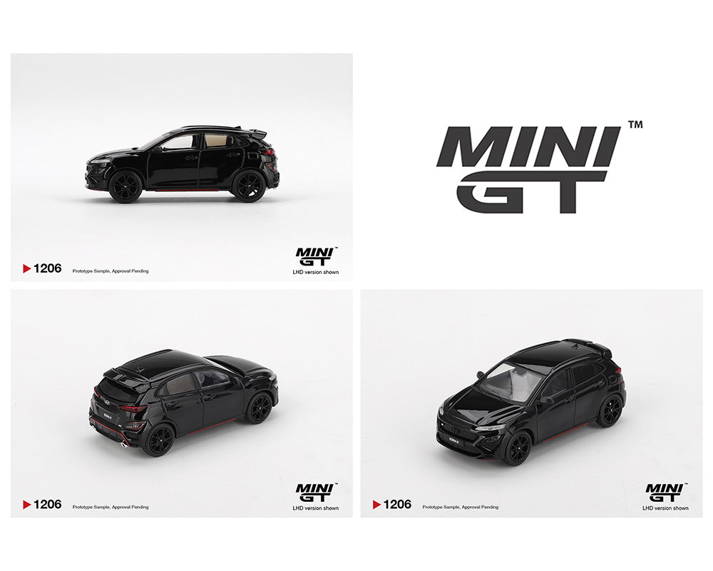 MiniGT 1:64 Hyundai Kona N – Phantom Black – Korea Exclusive #1206