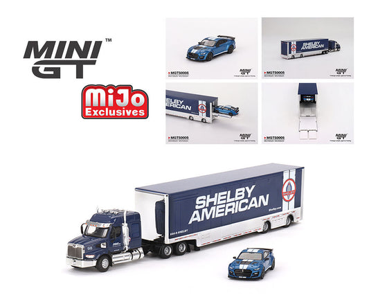 MiniGT 1:64 Shelby American Transporter Set - Western Star 49X & Shelby GT500 SE Widebody – MiJo Exclusive MGTS0005