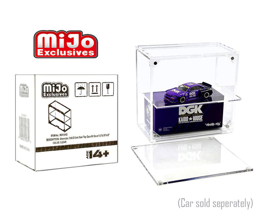 Showcase 1:64 2-Car Desk Top Collector Display Case (5″x2.5″x4.75″) – MiJo Exclusive