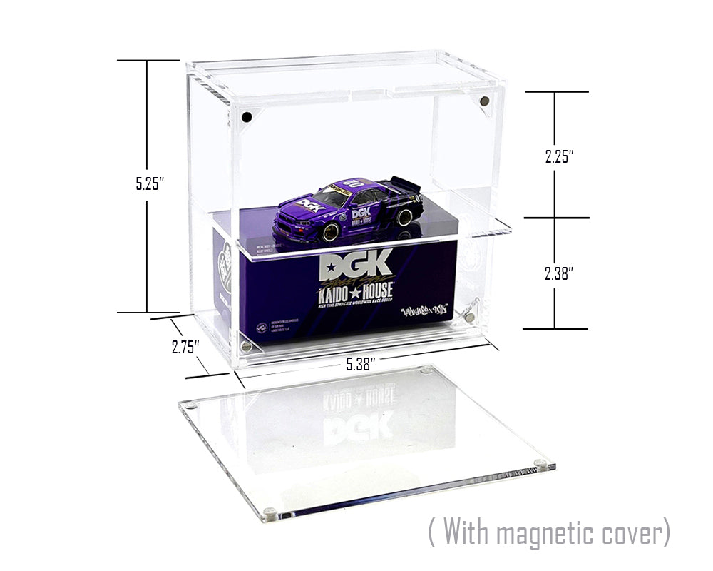 Showcase 1:64 2-Car Desk Top Collector Display Case (5″x2.5″x4.75″) – MiJo Exclusive