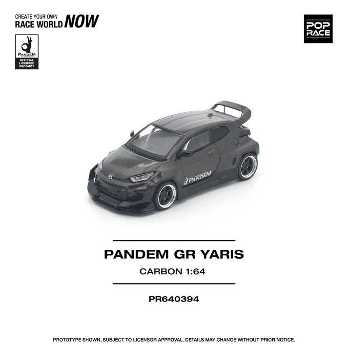 Pop Race 1:64 Pandem GR Yaris - Carbon Edition