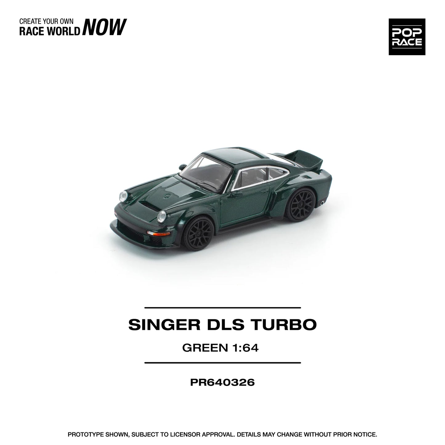 Pop Race 1:64 Singer DLS Turbo - Green
