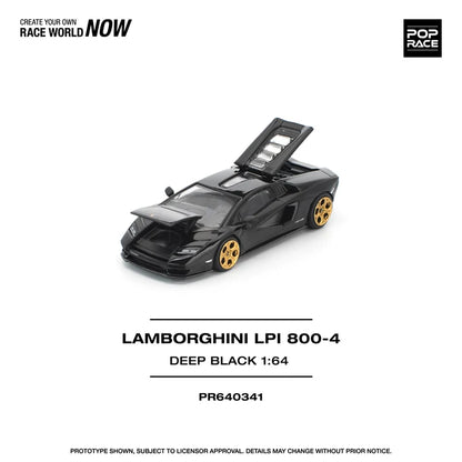 Pop Race 1:64 Lamborghini Countach LPI 800-4 - Deep Black
