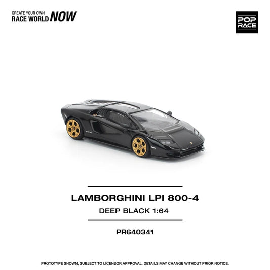 Pop Race 1:64 Lamborghini Countach LPI 800-4 - Deep Black