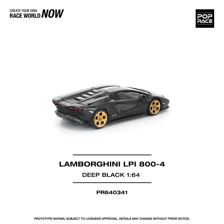 Pop Race 1:64 Lamborghini Countach LPI 800-4 - Deep Black