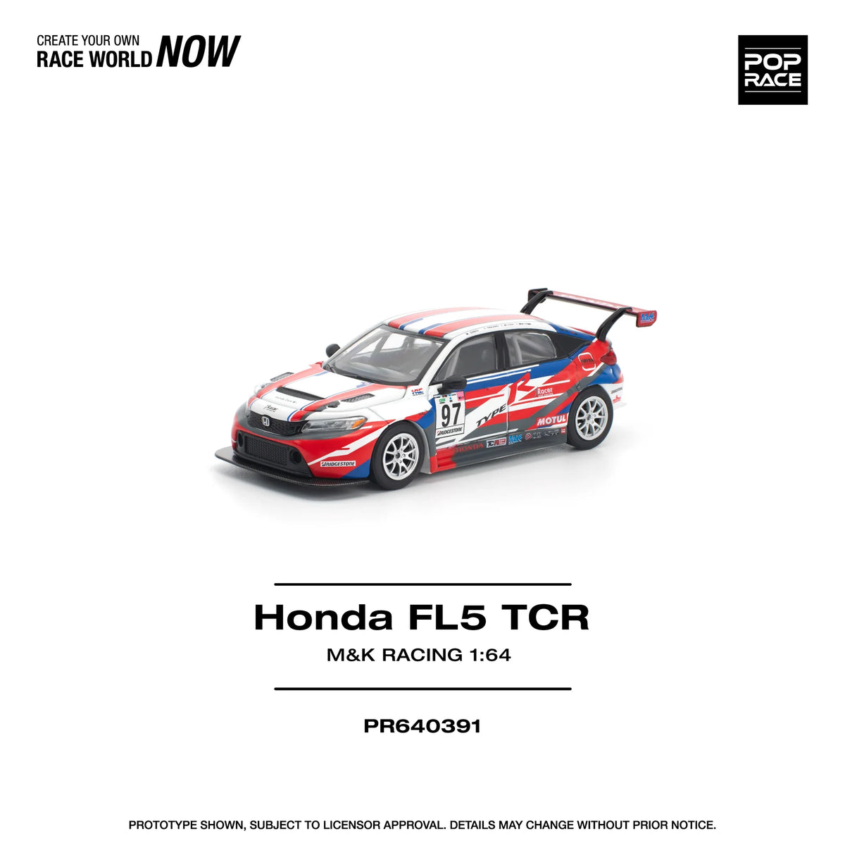 Pop Race 1:64 Honda Civit Type-R FL5 TCR - M&K Racing