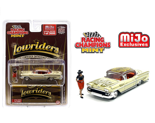 Racing Champions 1:64 Lowriders 1958 Chevrolet Impala SS With American Diorama Figure – MiJo Exclusive