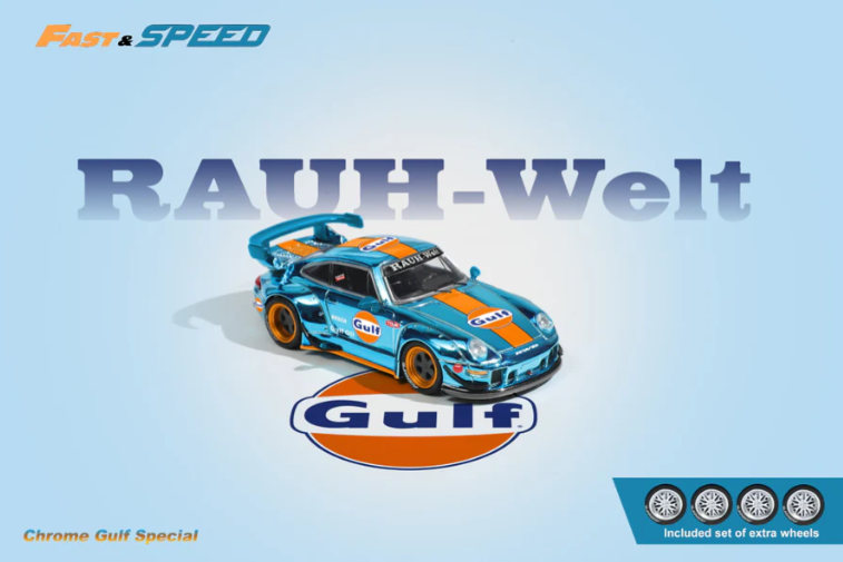 Fast & Speed 1:64 RWB 993 GT - Chrome Gulf