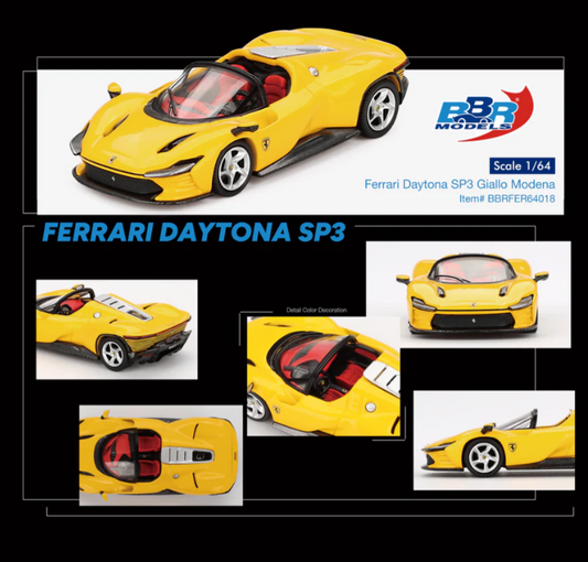 BBR 1:64 Ferrari Daytona SP3 - Giallo Modena