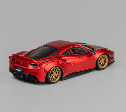 CM Model 1:64 LBWK Ferrari 488 Widebody - Metallic Red