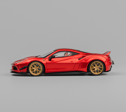 CM Model 1:64 LBWK Ferrari 488 Widebody - Metallic Red