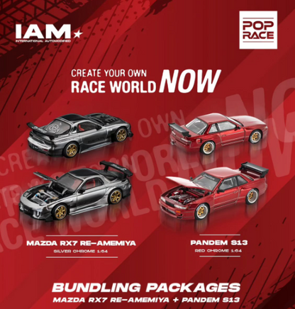 Pop Race X IAM 1:64 Surabaya 2025 Exclusive Set - Pandem Silvia S13 & Amemiya RX-7