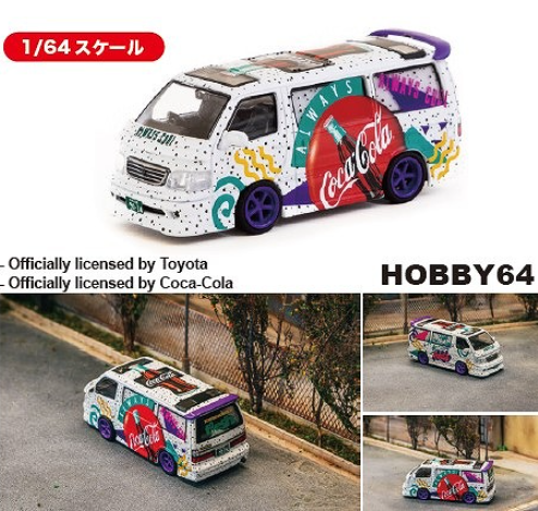 Tarmac Works 1:64 Toyota Hiace Custom Delivery Van - Coca Cola