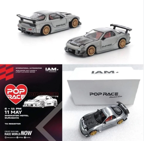 Pop Race 1:64 Mazda RX7 FD Re-Amemiya Dinner IAM Indonesia Surabaya 2025 - Limited to 300pcs