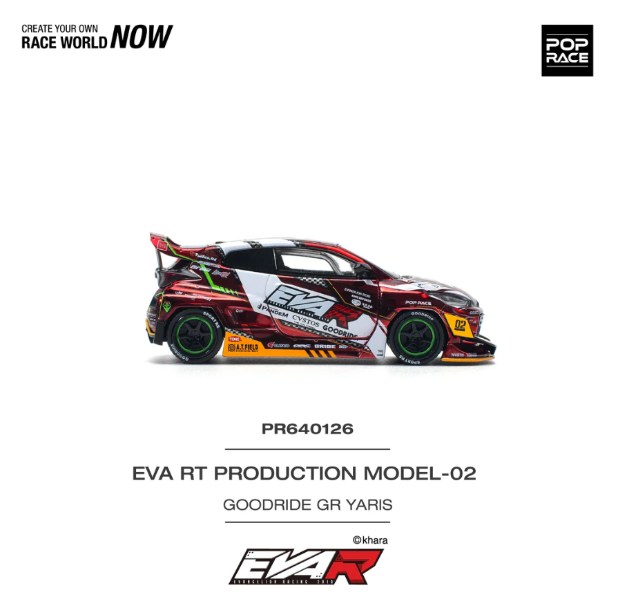 Pop Race 1:64 Toyota EVA RT Production Model-02 Goodride GR Yaris