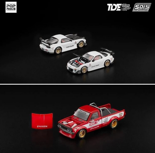 Pop Race 1:64 2025 Thailand Diecast Expo PAIR - Amemiya RX-7 & Pandem 620