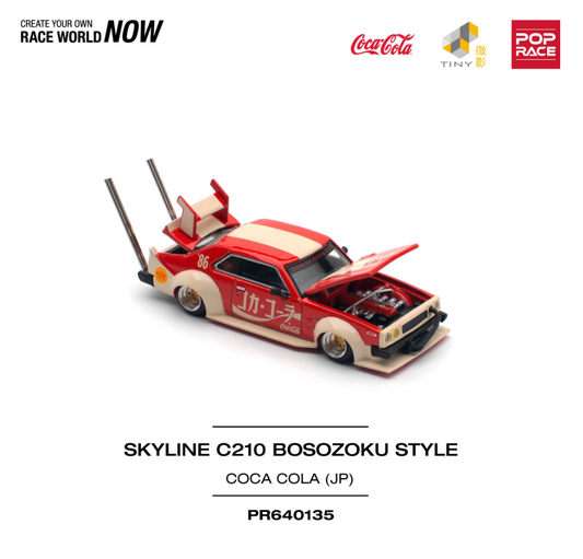 Pop Race 1:64 Nissan Skyline (C210) Bosozuko Style - Japan Coca Cola