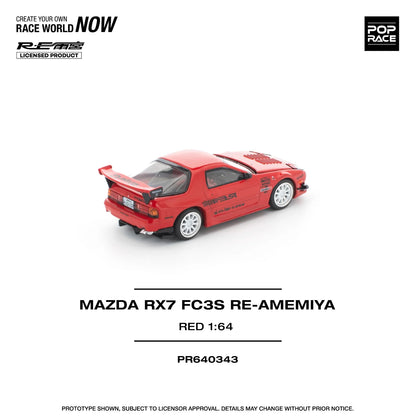Pop Race 1:64 Mazda RX7 FC3S RE-Amemiya Red