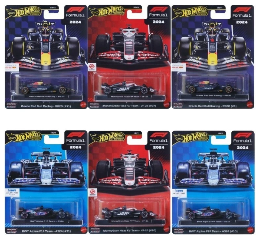 **LIMIT 1** Hot Wheels 1:64 2025 Premium Formula 1 F1 Mix 1 - Set of 6