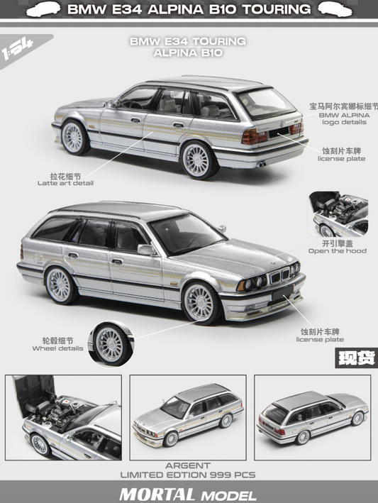 Mortal 1:64 BMW E34 Alpina B10 Touring - Silver